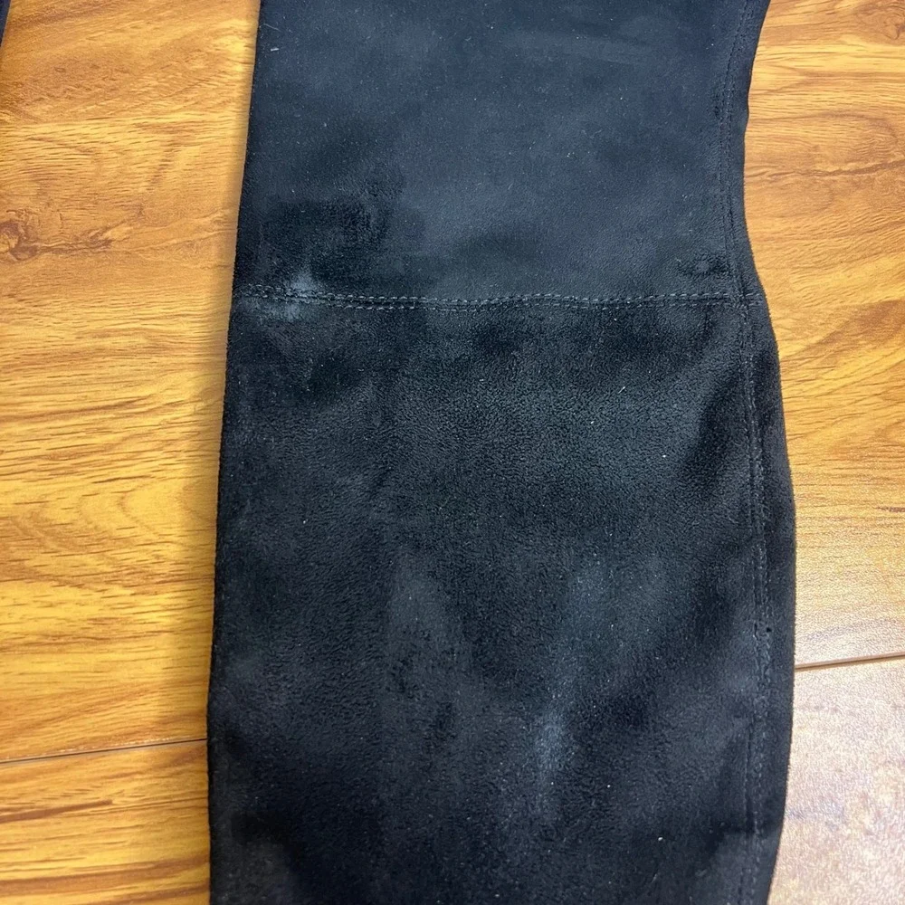 Marc‎ Fisher Black Suede Over The Knee Boots Size 5 Heel Size Zip